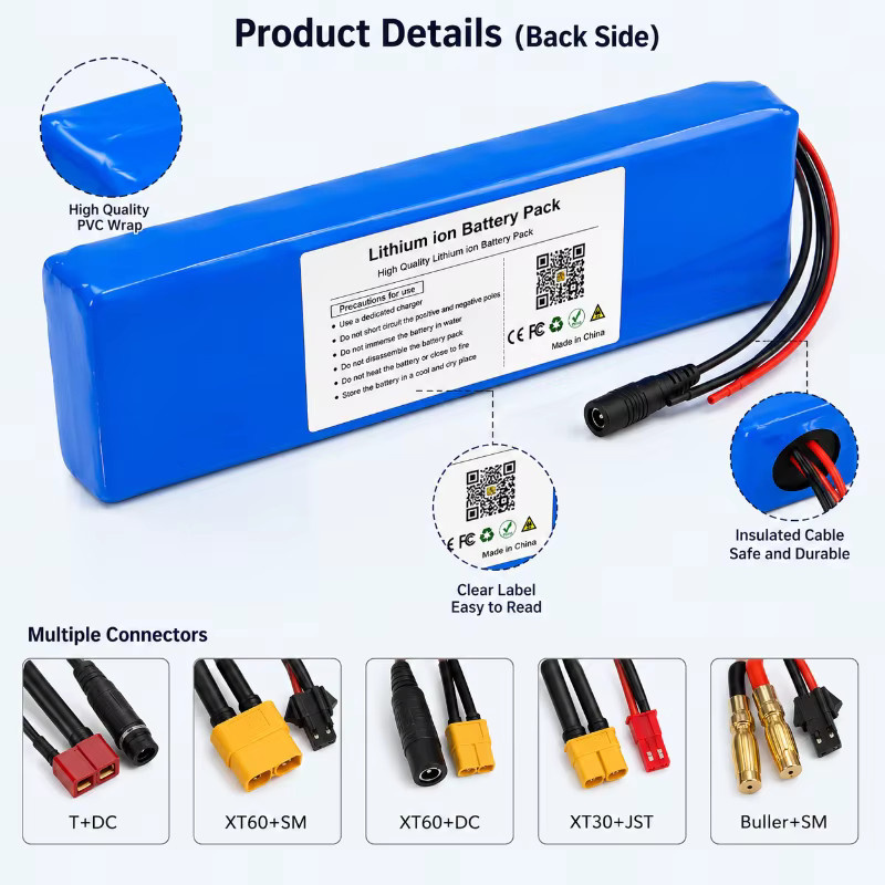 Ryobi 48V 100Ah Lithium-Ionen-Akkupack 13S2P 100000mAh mit Smart BMS in Blau für E-Bike und E-Scooter - Bild 2
