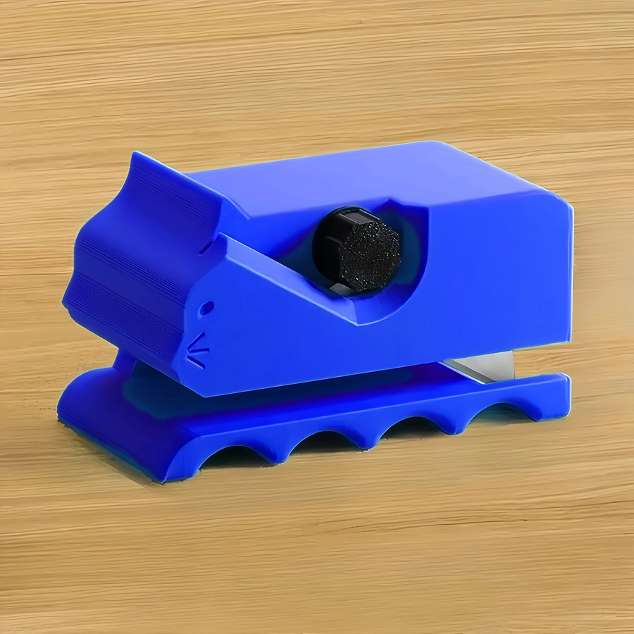 Multifunktionales DIY-Schneidwerkzeug aus Pappe, manueller Papierschneider mit scharfer Kante zum Basteln von Katzenkratzern und Haustierboxen in Blau - Bild 3