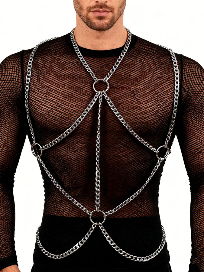 fullyoung Bauchkette Multilayer, Metall, Silber, Herren - Bild 3