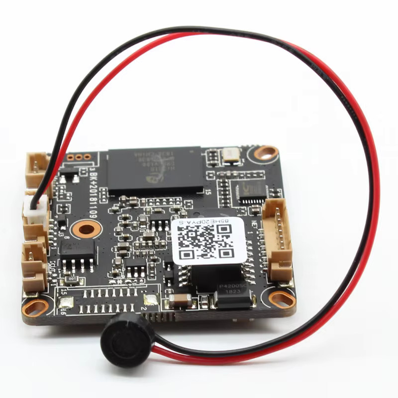 4 Stück KHUDAYAROV Mini CCTV IP Audio Mikrofon Soundkabel-Adapter für Sicherheits-IP-Kameramodule in Schwarz - Bild 2