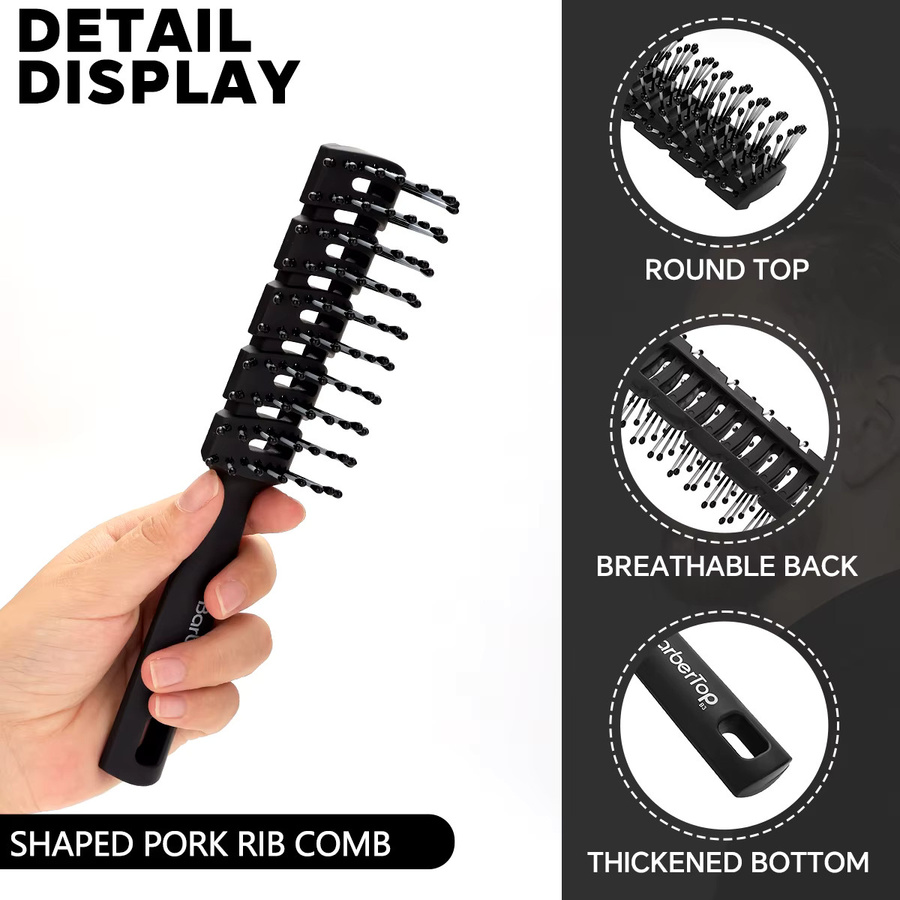 BARBERTOP Haarfärbepinsel mit Fischgrätenform-Kamm, Unisex - Bild 1