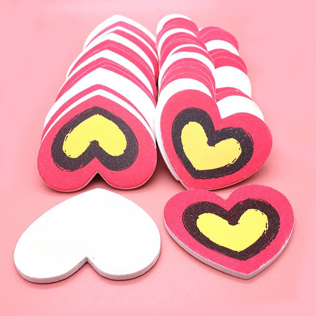 JEARLYU Mini Nagel Feilen, Herz EVA Schleifpapier, 20/50 Stück, Unisex - Bild 1