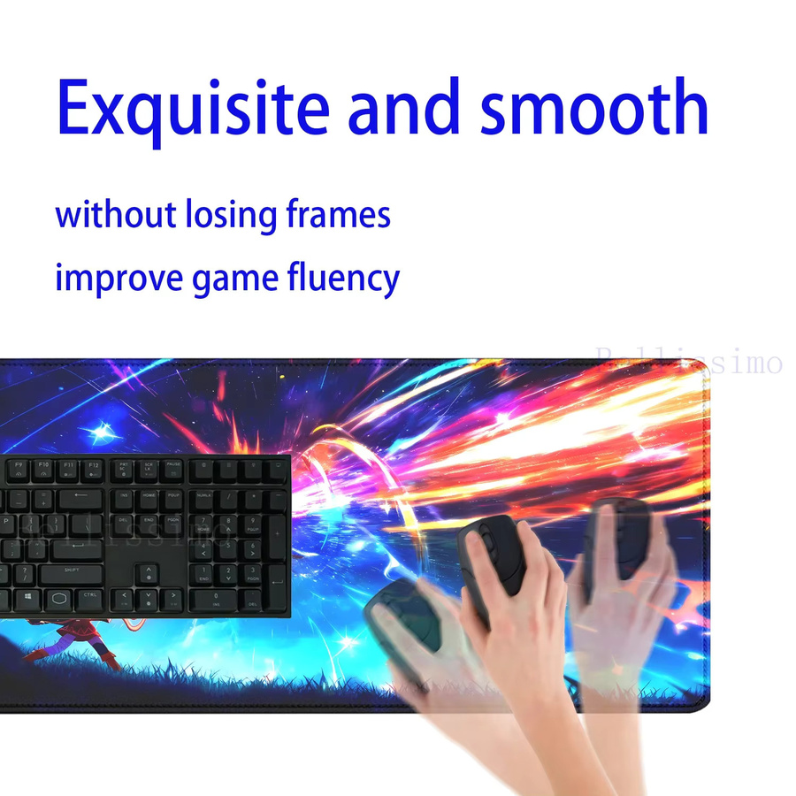 Potdemiel KonoSuba Megumin XXL-Mauspad in Multicolour, große Schreibtischunterlage für Gaming und Tastatur, B/T: 90 x 40 cm - Bild 2