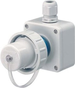 Mennekes Schuko-Wandgerätestecker 16A 2p+E 230V in Blau und Weiß - Bild 1