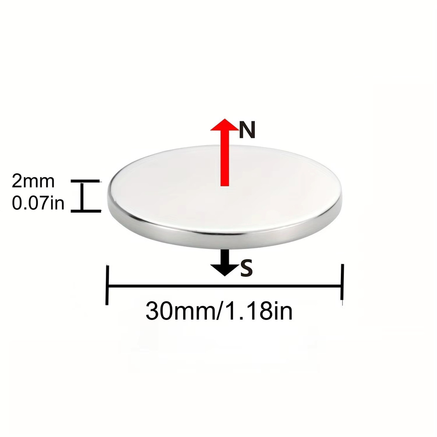 U-POLEMAG Runde Kühlschrank-Minimagnete für DIY, Whiteboard und Fotowand, 10x2 mm, 20x2 mm, 30x2 mm - Bild 2