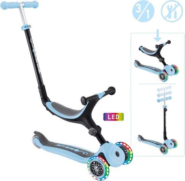 Globber Go-Up Foldable Lights 3 in 1 Dreirad, Blau, ab 1 Jahr - Bild 1