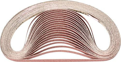 PFERD Korund Schleifband für Bandschleifer, Körnung 80, Farbe Braun, B: 0,6 cm, L: 52 cm, 100 Stück - Bild 1