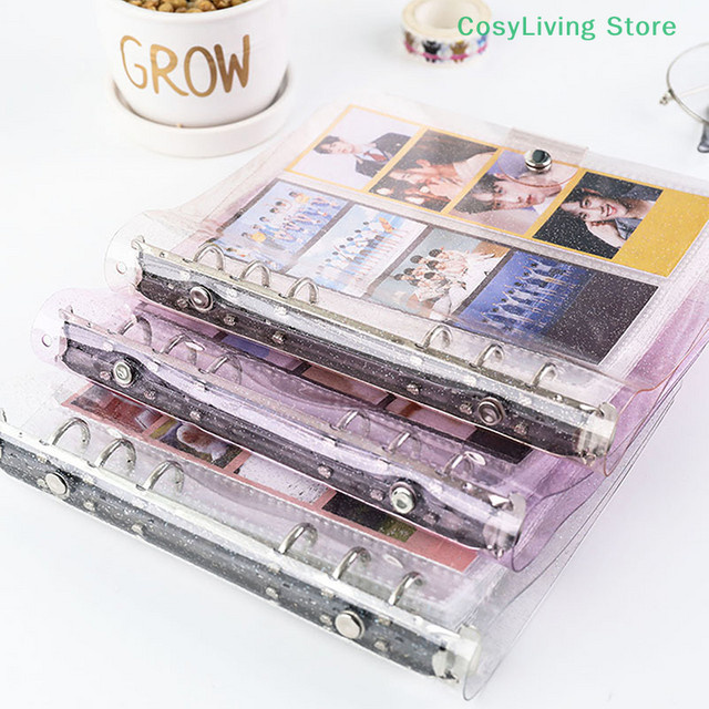 100 Fotokarten-Lesezeichen A6 mit Glitzer-Effekt, Organizer für Fotostreifen im Format 2 x 6 Zoll, transparent und weiß - Bild 1
