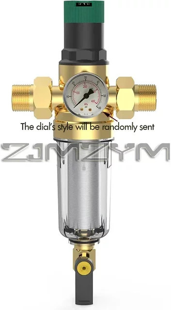ZJMZYM Einstellbarer Wasser Druckminderer mit integriertem Filter und Messgerät als Vorfilter, DN15/DN20 - Bild 1