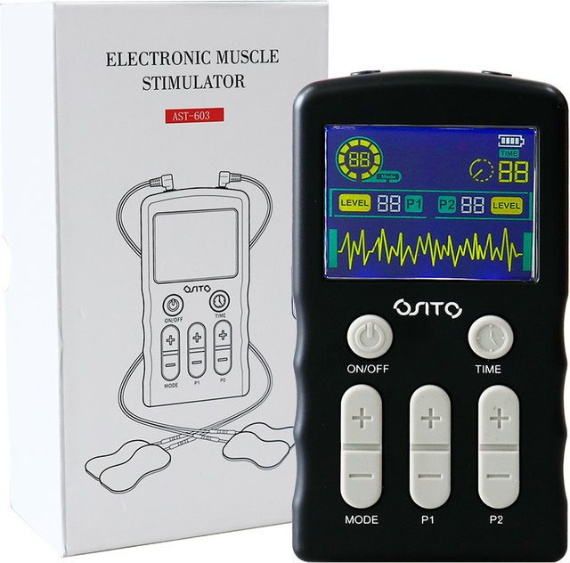 Raiuleko Elektrisches Körpermassagegerät, TENS-Impulsmassage, EMS Muskelstimulator, Schwarz, Unisex - Bild 1