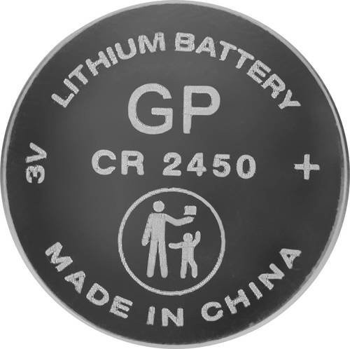 GP Knopfzellen CR2450 3V Lithium-Batterien 600 mAh, 25 Stück, Silber - Bild 1