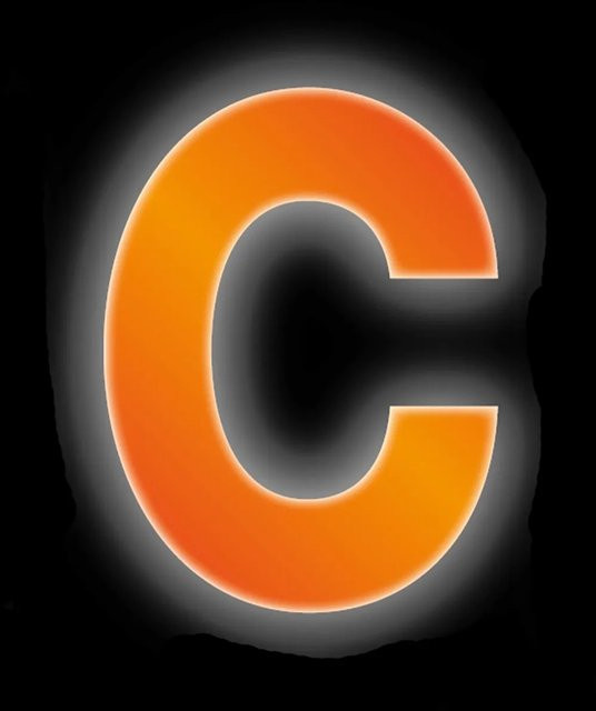 Conacord Klebebuchstabe C Reflektierend in Orange, Höhe: 8 cm - Bild 1