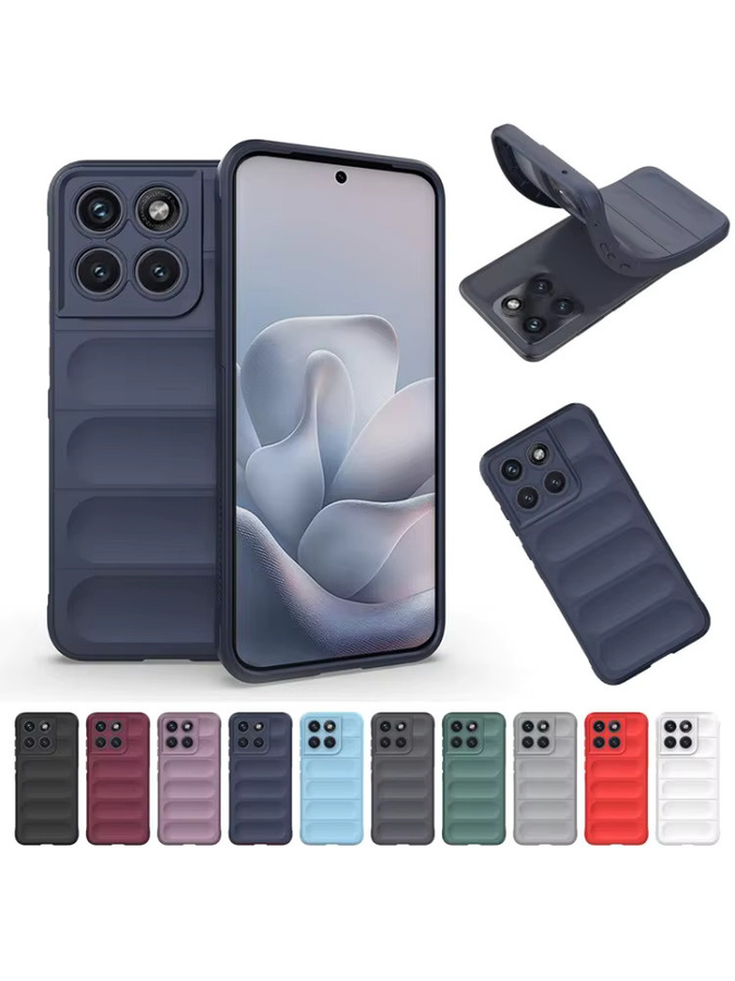 Luxus Schutzhülle mit Wellenmuster für Motorola Moto Edge 70 Ultra und weitere Modelle in Schwarz oder Grau - Bild 6
