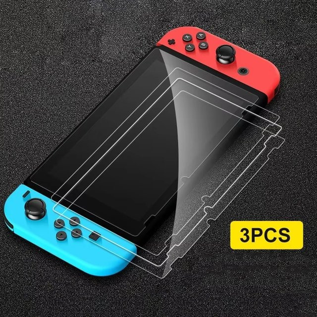 Gehärtete Glas Schutzfolie für Nintendo Switch, Switch Lite und Switch OLED, transparent, 1-3 Stück - Bild 1