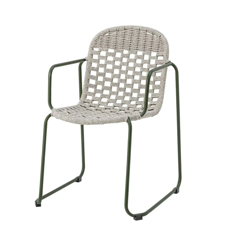 Bloomingville Gartenstuhl Calana aus Metall in Grün mit Armlehnen und Stapelfunktion - Bild 1
