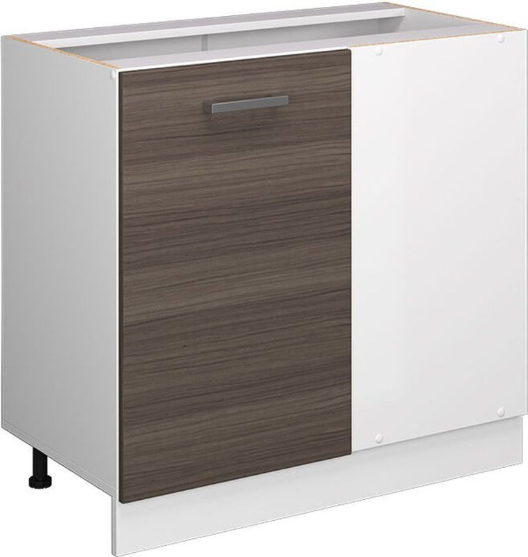 Vicco Eckunterschrank R-line in Grau ohne Arbeitsplatte mit Drehtüren - Bild 1