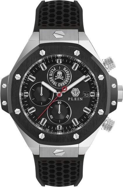 Philipp Plein Chronograph, Quarz, Edelstahl, Schwarz, 46 mm, Herren - Bild 1