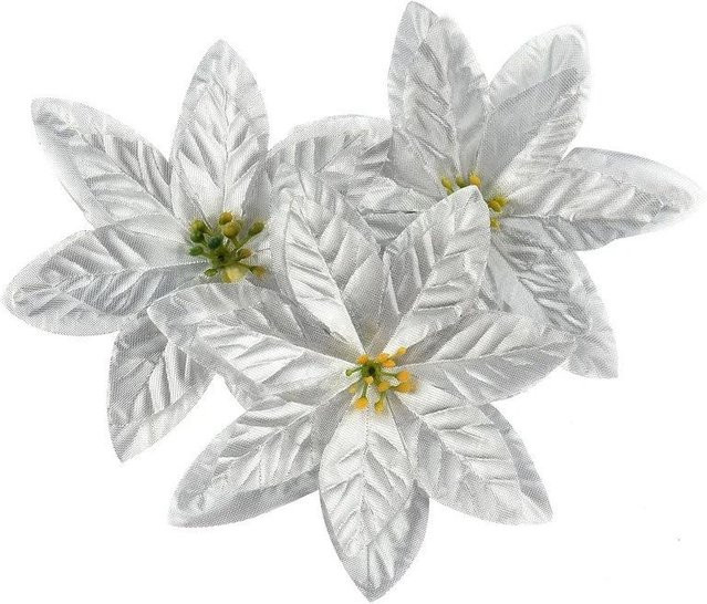 10 Stück Künstliche Rosenblütenköpfe aus Flanell in Silber von Love Home Garden, Durchmesser: 14 cm, für Hochzeitsdekoration und DIY-Projekte - Bild 1