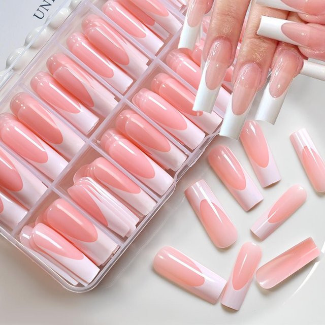 MAFANAILS Kunstnägel, rosa, glänzend, quadratisch - Bild 1