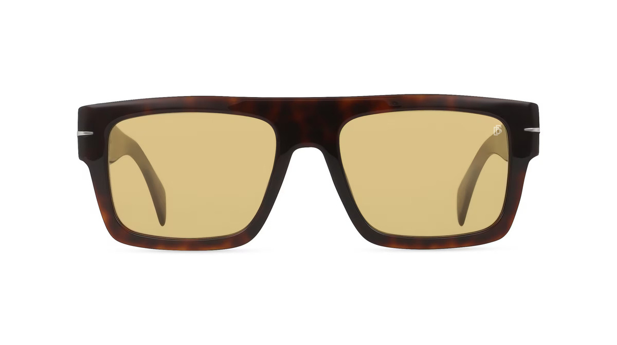 David Beckham DB 7161/S Sonnenbrille Browline, Vollrand, Acetat, Herren, braun - Bild 1