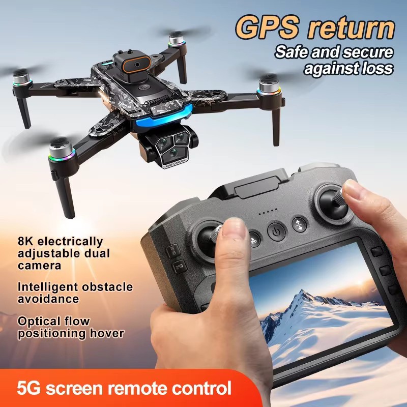 Xiaomi A14 ProMax Drone mit 8K HD Drei-Kamera-System, GPS, optischem Fluss und Hindernisvermeidung, faltbarer Quadcopter in Schwarz - Bild 3