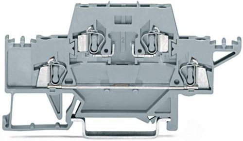 WAGO 280-528 Doppelstock-Durchgangsklemme 5mm Zugfeder Grau 50 Stück - Bild 1