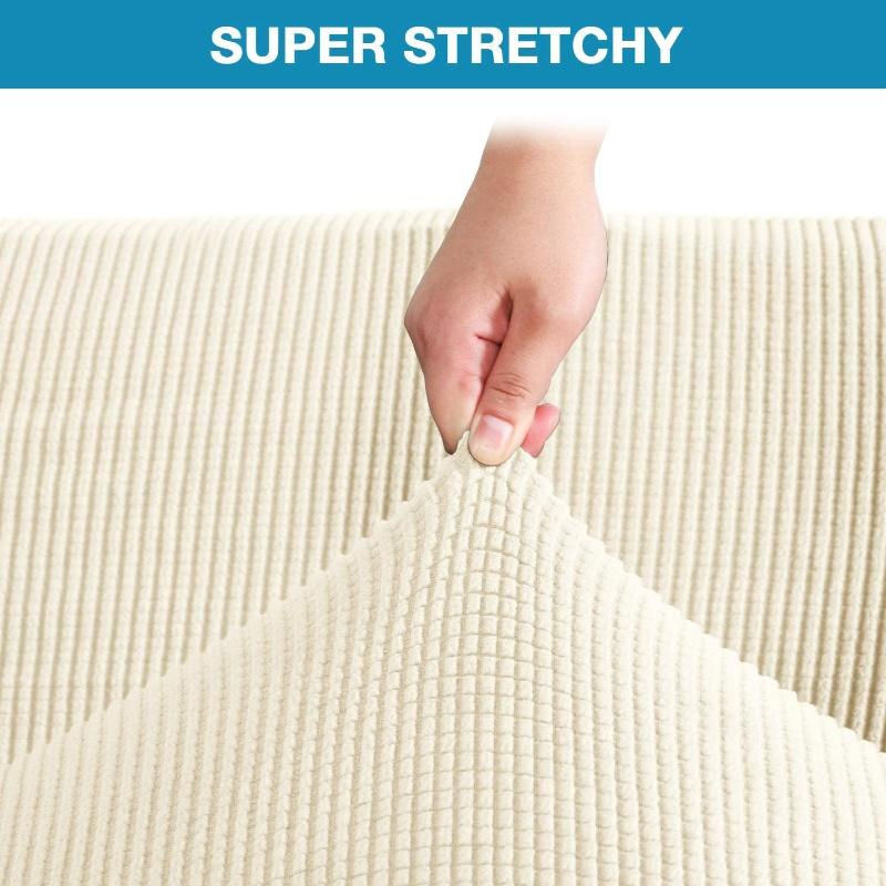 RTTIME Elastischer Sofa-Bettbezug ohne Armlehnen in Lichtgrau, moderner Stretchbezug aus Jacquard-Spandex für dein Sofa - Bild 3