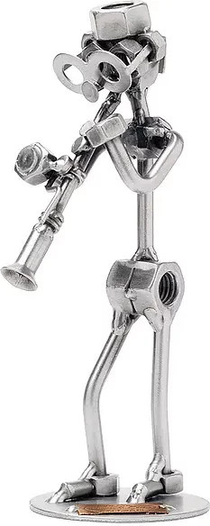 Schraubenmännchen Klarinette von Hinz & Kunst aus Metall in Silber - Bild 1