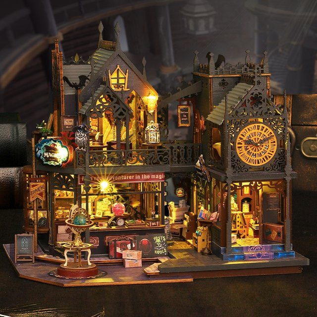 Zuuton 3D Holz Puzzle Puppenhaus DIY Montage Modell mit Möbeln und Werkzeug in Mehrfarbig - Bild 1