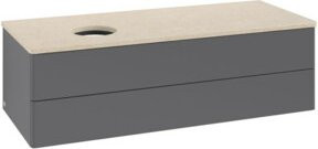 V&B Waschtischunterschrank Antao mit Beleuchtung, Anthrazit lackiert, B/T/H: 120 x 50 x 50 cm - Bild 1