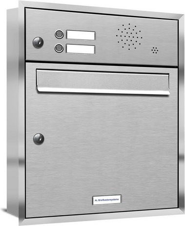 AL Briefkasten Unterputzmontage silberfarben B/H/T: 153,258 x 49,6 x 11,6 cm - Bild 1