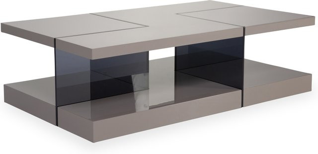 Couchtisch Rolf Weber ALTENA modern in Braun mit Rauchglas und Hochglanz Lack, B/T/H: 120 x 70 x 35 cm - Bild 1