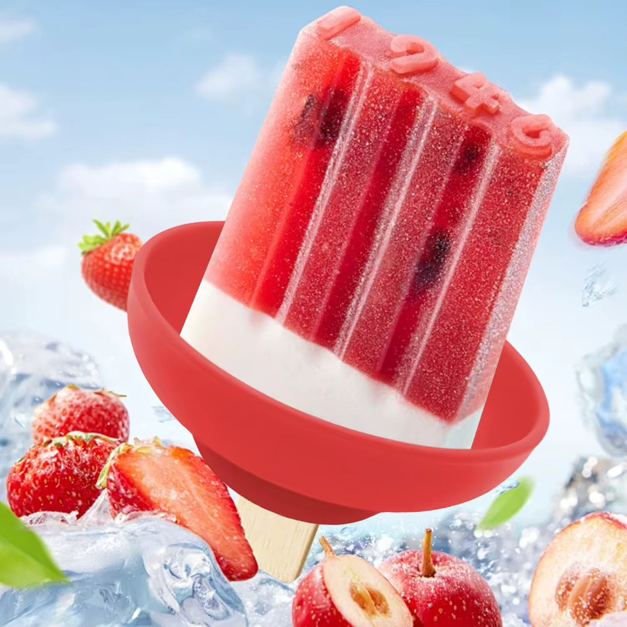APWIKOGER Eis am Stiel Halter aus Silikon und Kunststoff in Grün, tropfsicheres Rack für gefrorene Leckereien - Bild 3