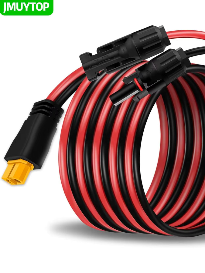 JMUYTOP XT60 Solarpanel-Verlängerungskabel 12AWG mit MC4 zu XT60 Stecker für Ecoflow Anker Jackery Powerstation - Bild 6