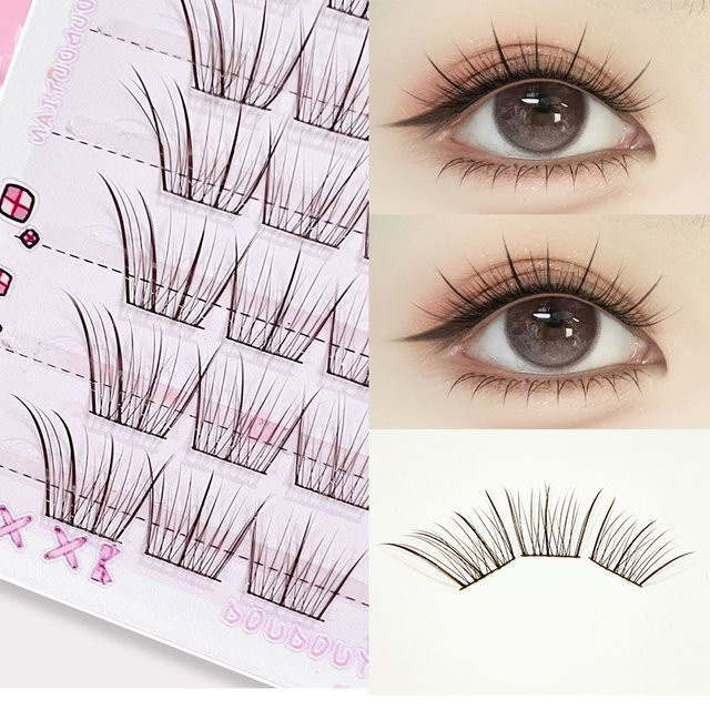 Doudoutian Wimpernbüschel, 36 Stück, Kaffee und Dunkelbraun, Unisex - Bild 1