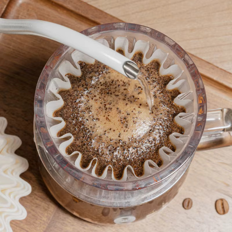 Timemore Golden Dragon Cup Cake Filterbecher für Handfilter-Kaffee, transparent, rund - Bild 2