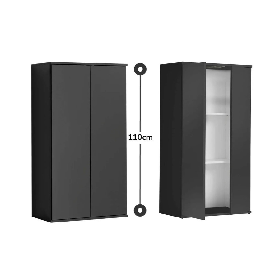 mokebo Midischrank Mehrzweckschrank in Anthrazit B/T/H: 60 x 34 x 110 cm - Bild 2
