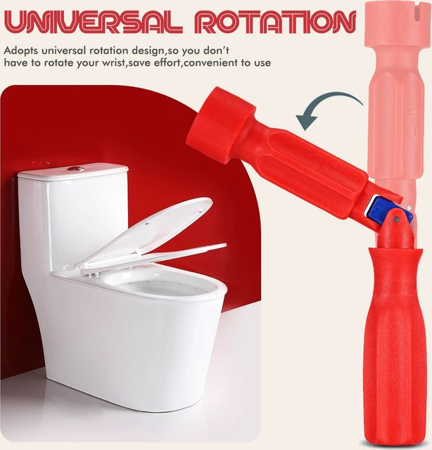 QDS Universeller Toilettensitz-Reparaturschlüssel in Rot für die Installation und einfache Montage, 10/13/17 mm - Bild 1