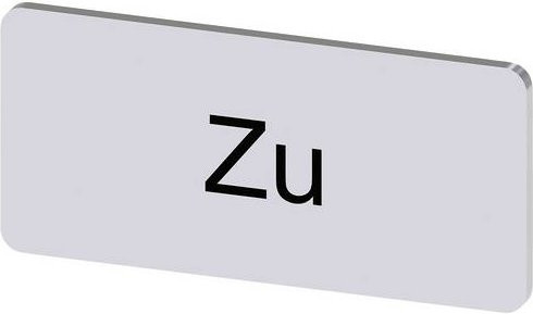 Siemens Bezeichnungsschild 3SU1900-0AC81-0AL0 in Silber und Weiß, 10 Stück - Bild 1