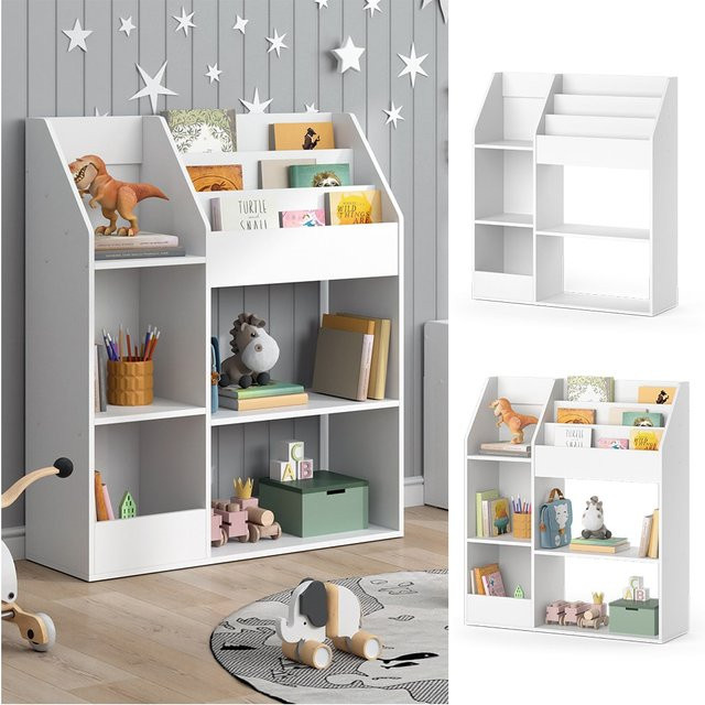 Vicco Kinderregal Luigi Weiß freistehendes Würfelregal für das Kinderzimmer B/H: 100 x 114 cm - Bild 1