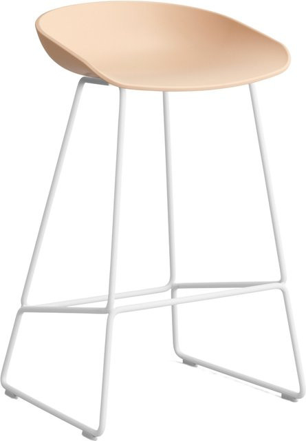 HAY About A Stool AAS 38 Hocker in Orange mit Stahlgestell und Polypropylen-Sitzschale - Bild 1