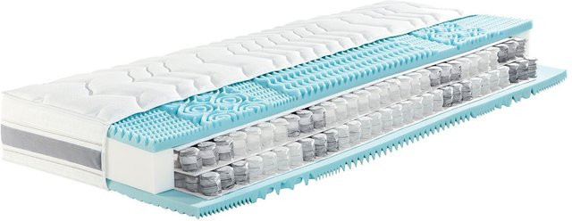 f.a.n. DuoSpring Premium 7-Zonen Doppel-Taschenfederkern-Matratze, H2, Weiß, B/T: 90 x 200 cm - Bild 1