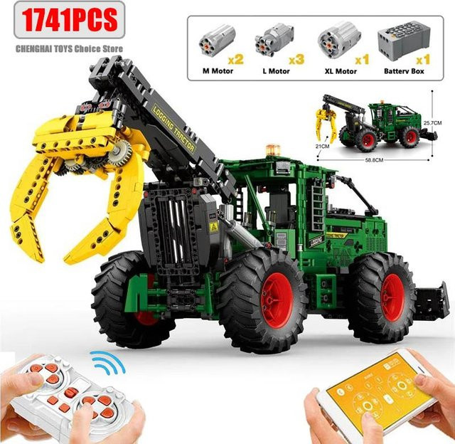 Linyi toy Traktor Bauernhof Lastwagen 1741 Teile - Bild 1