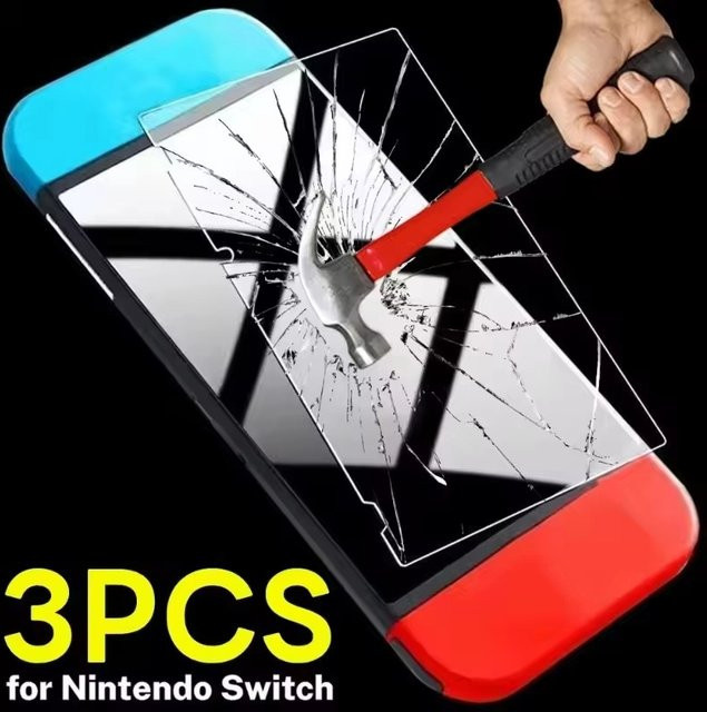 Kratzfester Displayschutz aus gehärtetem Glas für Nintendo Switch OLED und Switch Lite, transparent - Bild 1