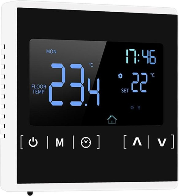 TOMTOP JMS Programmierbarer Intelligenter Touchscreen-Wärmethermostat mit Display in Schwarz oder Weiß - Bild 1