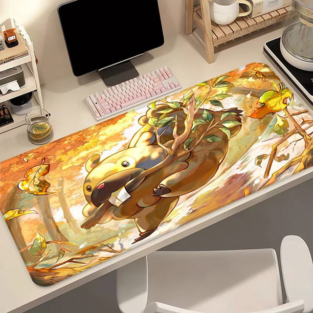 Bandai Kawaii Anime Gaming-Mauspad Pokemon Bidoof Speed Schreibtischunterlage in Multicolour - Bild 1