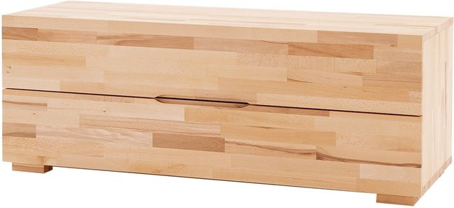 Kommode Classic aus geöltem Kernbuche Massivholz in Braun mit Soft-Close-Schubladen, Breite: 120 cm, Höhe: 45 cm, Tiefe: 45 cm - Bild 1