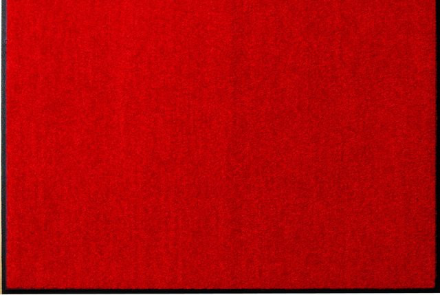 Rutschhemmende Salonloewe Fußmatte in Rot mit Polyamid-Oberfläche und Gummirücken - Bild 1