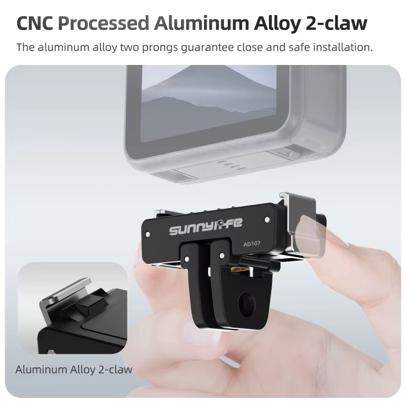 DJI Magnetischer Adapter und Nano Schnellwechselplatte für DJI Osmo Action 6 in Schwarz - Bild 3