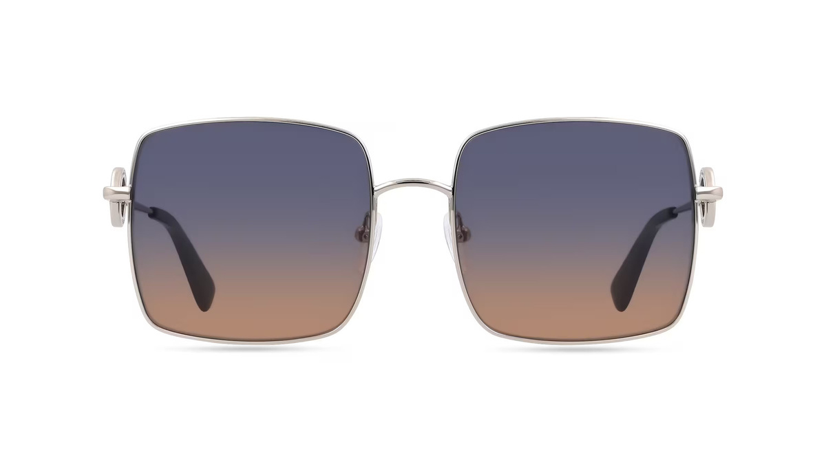 Longchamp LO162S Sonnenbrille, Vollrand, quadratisch, Metall, Unisex, silber - Bild 1